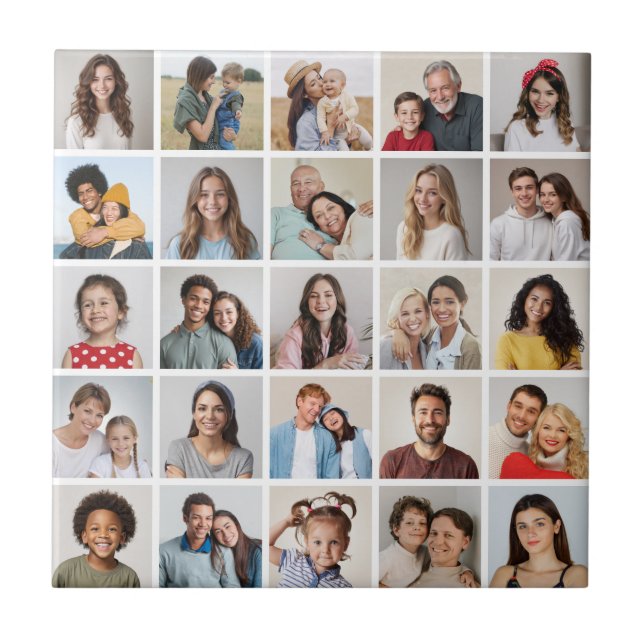 Create Your Own 25 Photo Collage Tile (Front)