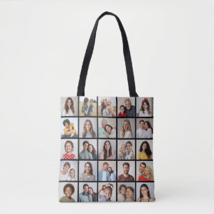 Create Your Own 25 Photo Collage Tote Bag