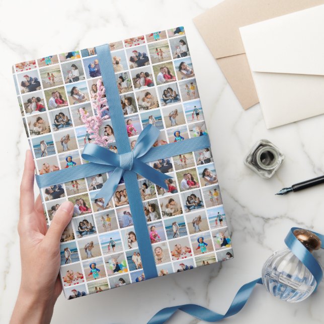 Create Your Own 25 Photo Collage Wrapping Paper (Gifting)
