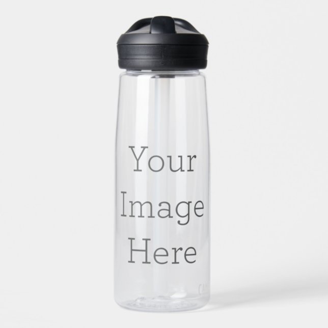 Custom Water Bottle Style: CamelBak Eddy®, Size: Water Bottle (740 ml), Color: Clear (Front)