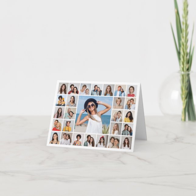 Create Your Own 27 Photo Collage Card (Front)