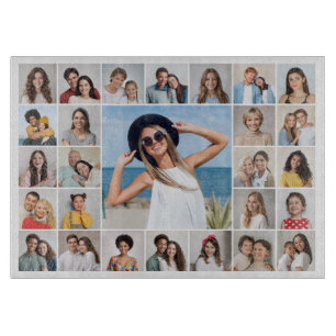 Create Your Own 27 Photo Collage Cutting Board
