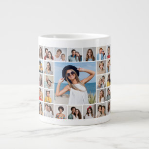 Create Your Own 27 Photo Collage Large Coffee Mug