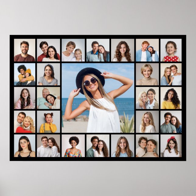 Create Your Own 27 Photo Collage Poster (Front)