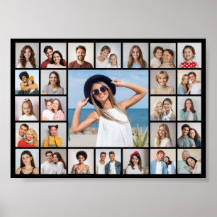 Create Your Own 27 Photo Collage Poster