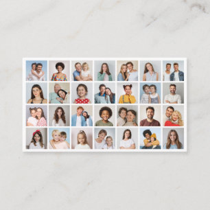 Create Your Own 28 Photo Collage Pack of 100 Business Card