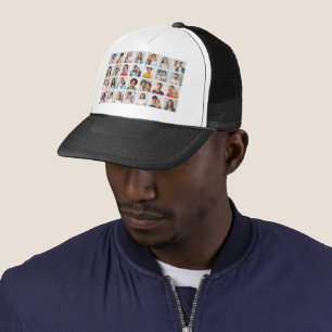 Create Your Own 28 Photo Collage Trucker Hat