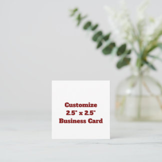 Create Your Own 2.5" x 2.5" Matte Business Cards