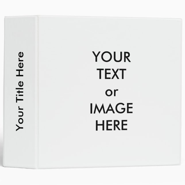 CREATE YOUR OWN 2" BINDER TEMPLATE (White) (Front/Spine)