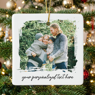 Create Your Own 2 Photo Ceramic Ornament