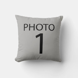 Create your own 2 PHOTO COLLAGE Front & Back Throw Pillow