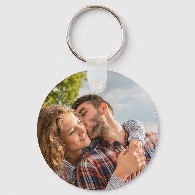 Create Your Own 2 Photo Double Sided Keychain (Front)