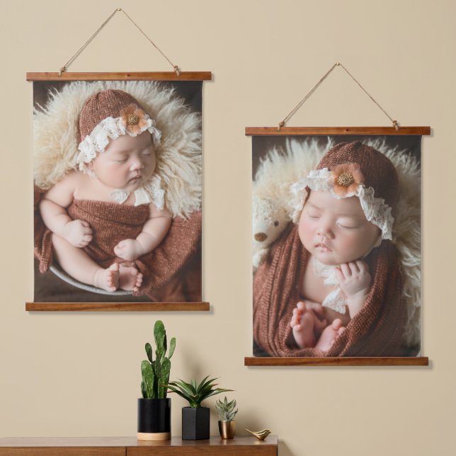 Create Your Own 2 Photo  Hanging Tapestry (Asymmetrical)