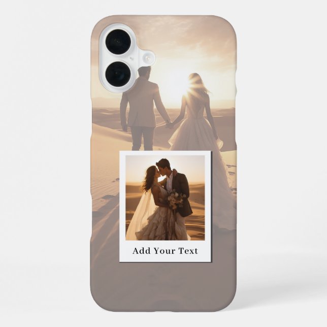 Create Your Own 2 Photo with Name iPhone Case (Back)