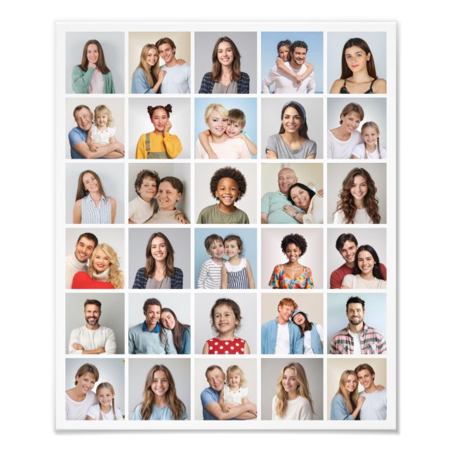 Create Your Own 30 Photo Collage Photo Enlargement (Front)