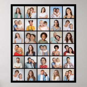 Create Your Own 30 Photo Collage Poster
