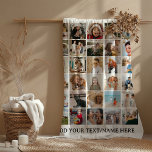 Create your own 30 x Photo collage Keepsake Fleece Blanket<br><div class="desc">Celebrate your best memories,  or give someone a special gift with this custom 30 photo collage keepsake blanket. This 30 picture grid blanket is the perfect gift for christmas,  birthdays,  anniversaries,  memorials or just because its cold!  Simply customize using the template provided and upload thirty of your favourite photos.</div>