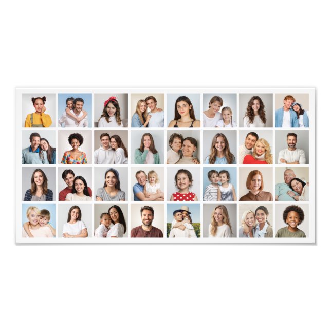 Create Your Own 32 Photo Collage Photo Enlargement Print (Front)