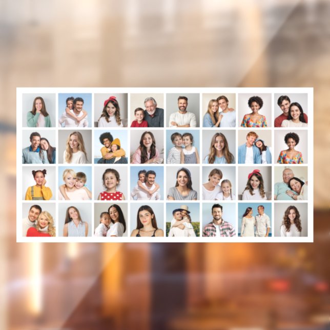 Create Your Own 32 Photo Collage Window Cling (Sheet 2)