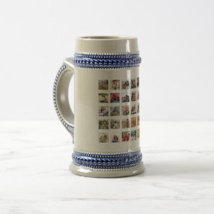 Create Your Own 35 Photo Collage Beer Stein