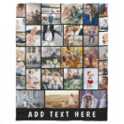 Create Your Own 35 Photo Collage Fleece Blanket