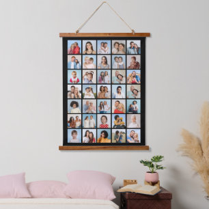 Create Your Own 35 Photo Collage Hanging Tapestry
