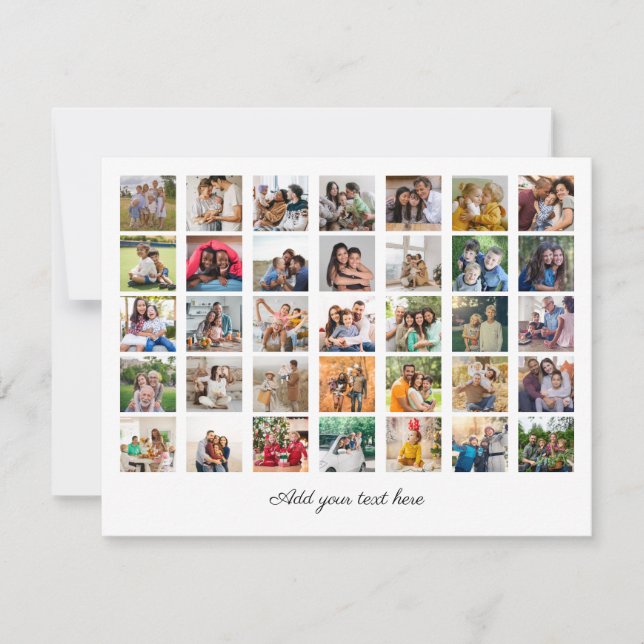 Create Your Own 35 Photo Collage Holiday Card (Front)