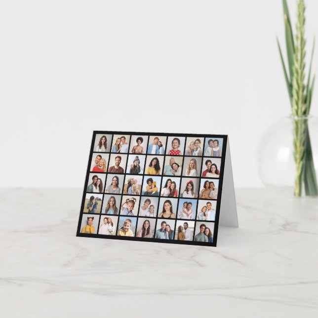 Create Your Own 35 Photo Collage Note Card (Front)