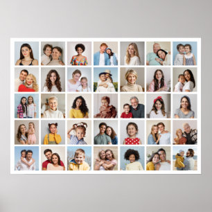 Create Your Own 35 Photo Collage Poster