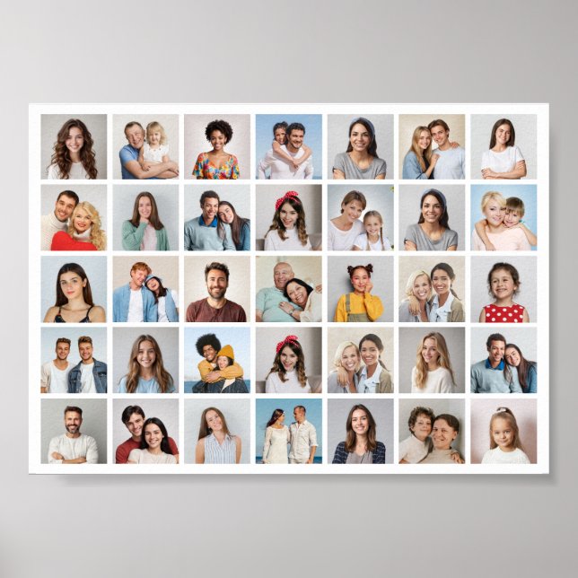 Create Your Own 35 Photo Collage Poster (Front)