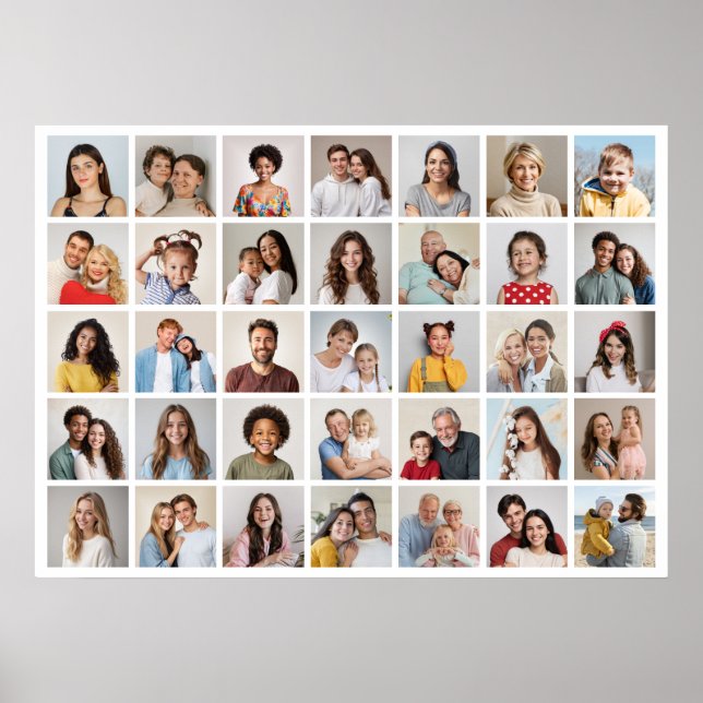 Create Your Own 35 Photo Collage Poster (Front)