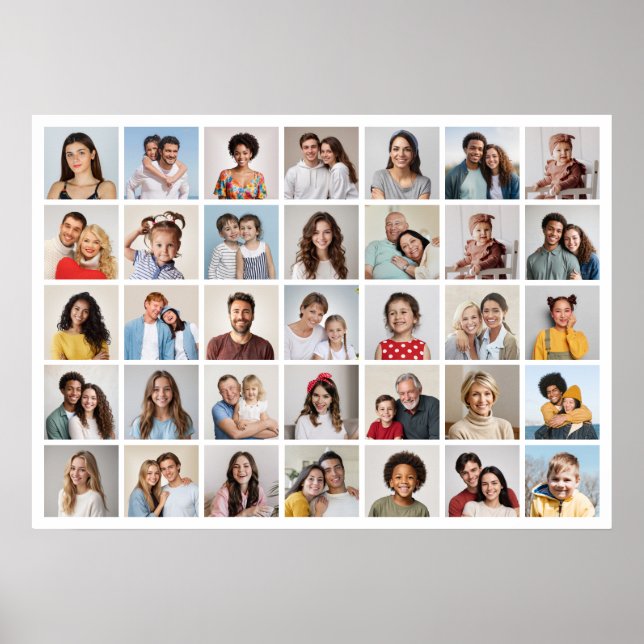 Create Your Own 35 Photo Collage  Poster (Front)