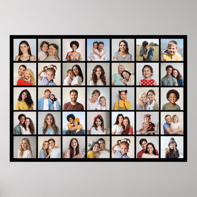 Create Your Own 35 Photo Collage Poster (Front)