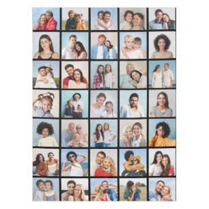 Create Your Own 35 Photo Collage Tablecloth