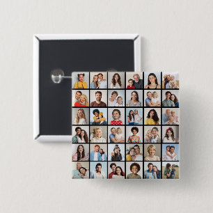 Create Your Own 36 Photo Collage 2 Inch Square Button