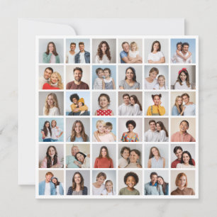 Create Your Own 36 Photo Collage Greeting  Card