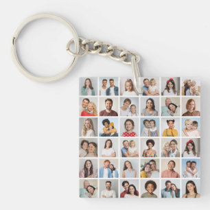 Create Your Own 36 Photo Collage Keychain