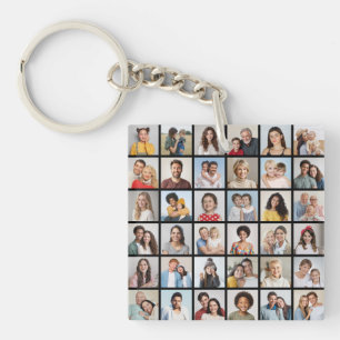 Create Your Own 36 Photo Collage Keychain