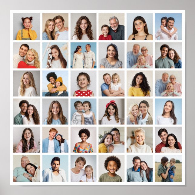 Create Your Own 36 Photo Collage  Poster (Front)