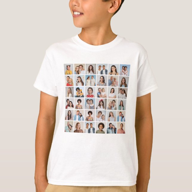 Create Your Own 36 Photo Collage T-Shirt (Front)