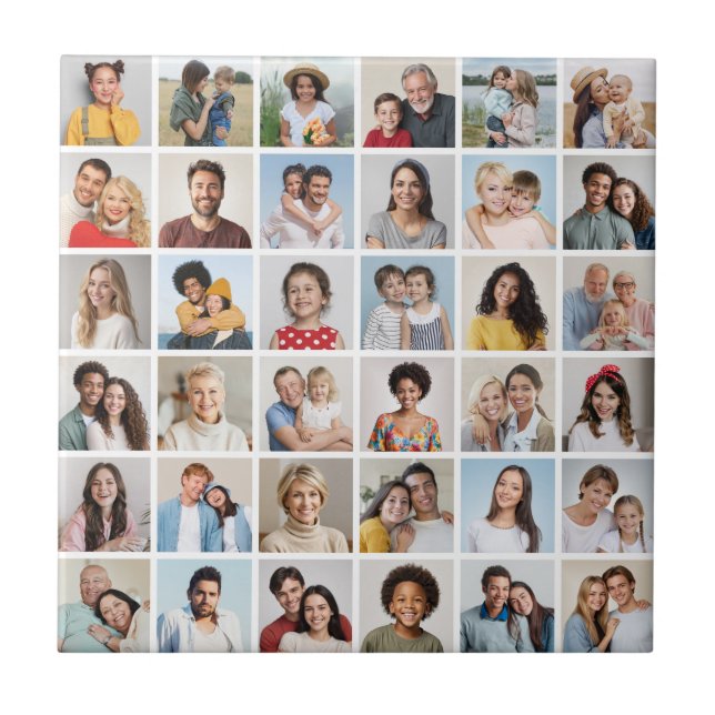 Create Your Own 36 Photo Collage Tile (Front)
