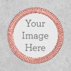 Create Your Own 3" Circle White Iron-On Patch