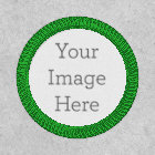 Create Your Own 3" Circle White Iron-On Patch