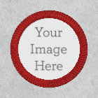 Create Your Own 3" Circle White Iron-On Patch