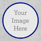 Create Your Own 3" Circle White Iron-On Patch