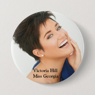 Create your own 3 inch fan pageant button! round button