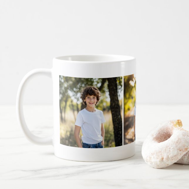Create Your Own 3 Instagram Photos Coffee Mug (With Donut)