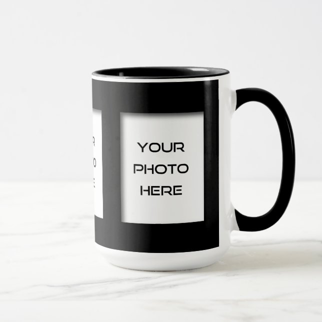 Create-Your-Own 3-Photo Classic Coffee Mug (Black) (Right)
