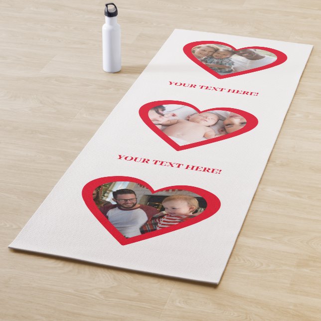 Create Your Own 3 Photo Collage And Text Yoga Mat (In Situ)