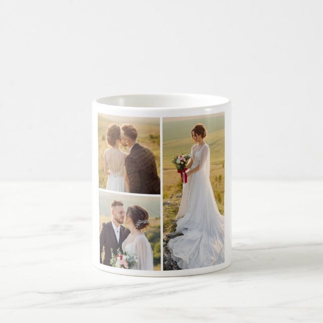 Create Your Own 3 Photo Collage Coffee Mug (Center)